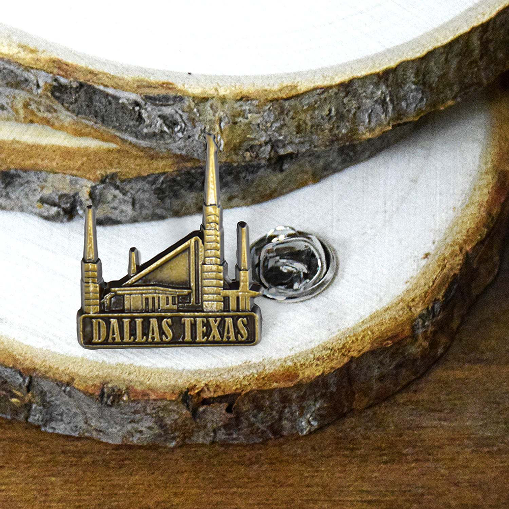 Dallas Texas Temple Pin Gold, , large