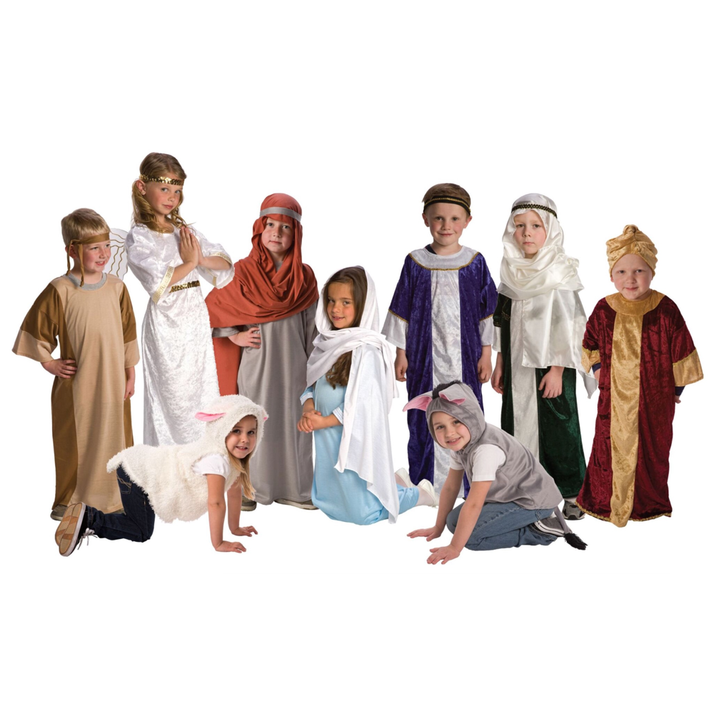 Children's Nativity Green Wiseman Costume, , large