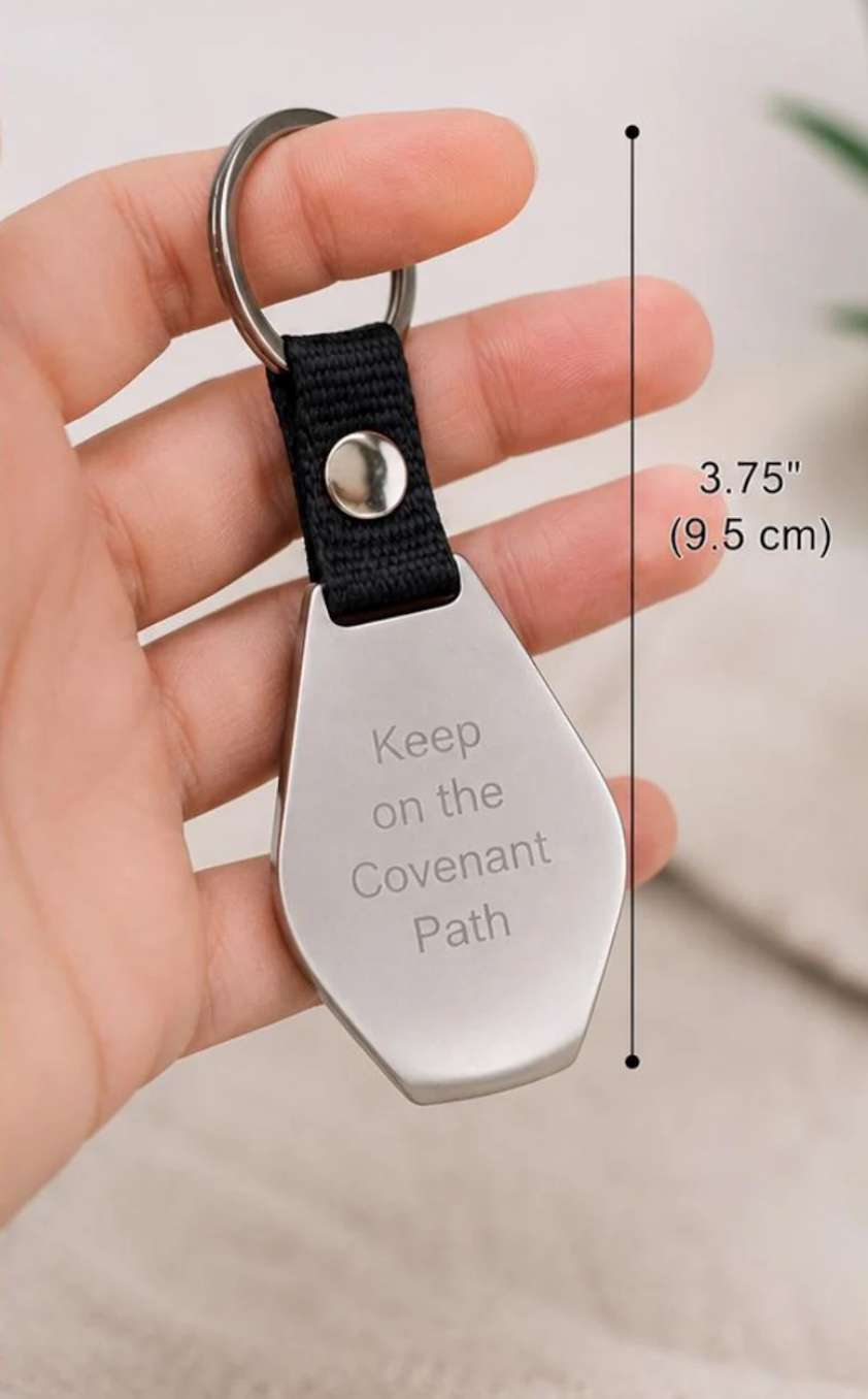 Keep on the Covenant Path Compass Keychain, , large