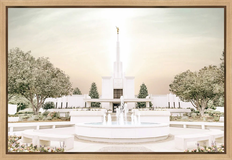 Sweet is the Work, Denver Temple (31.5x21.5 Framed Canvas)