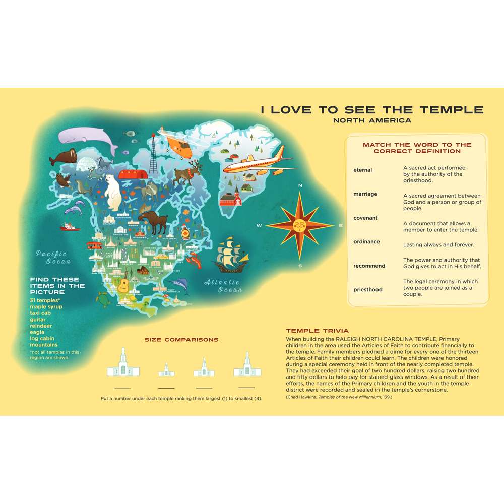 Temples of the World Placemat Pad, , large