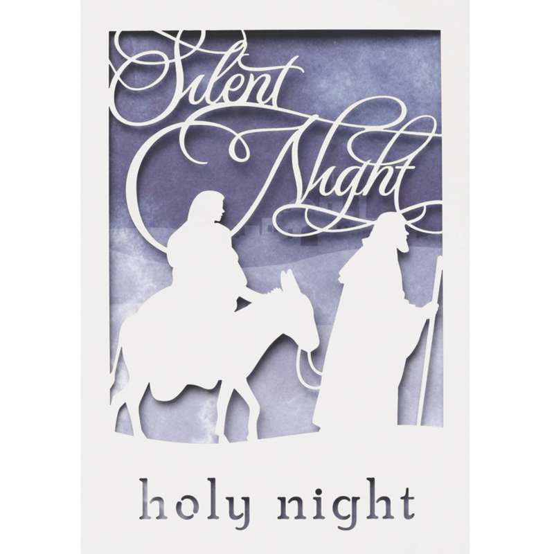 Silent Night Holy Night Laser Cut Christmas Cards, , large image number 0