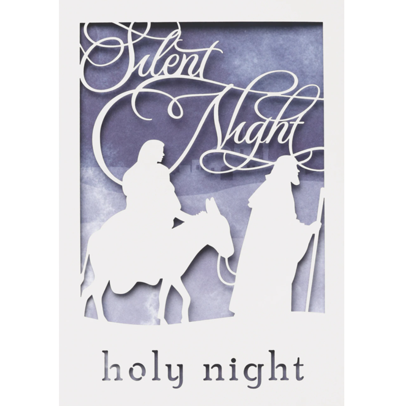 Silent Night Holy Night Laser Cut Christmas Cards