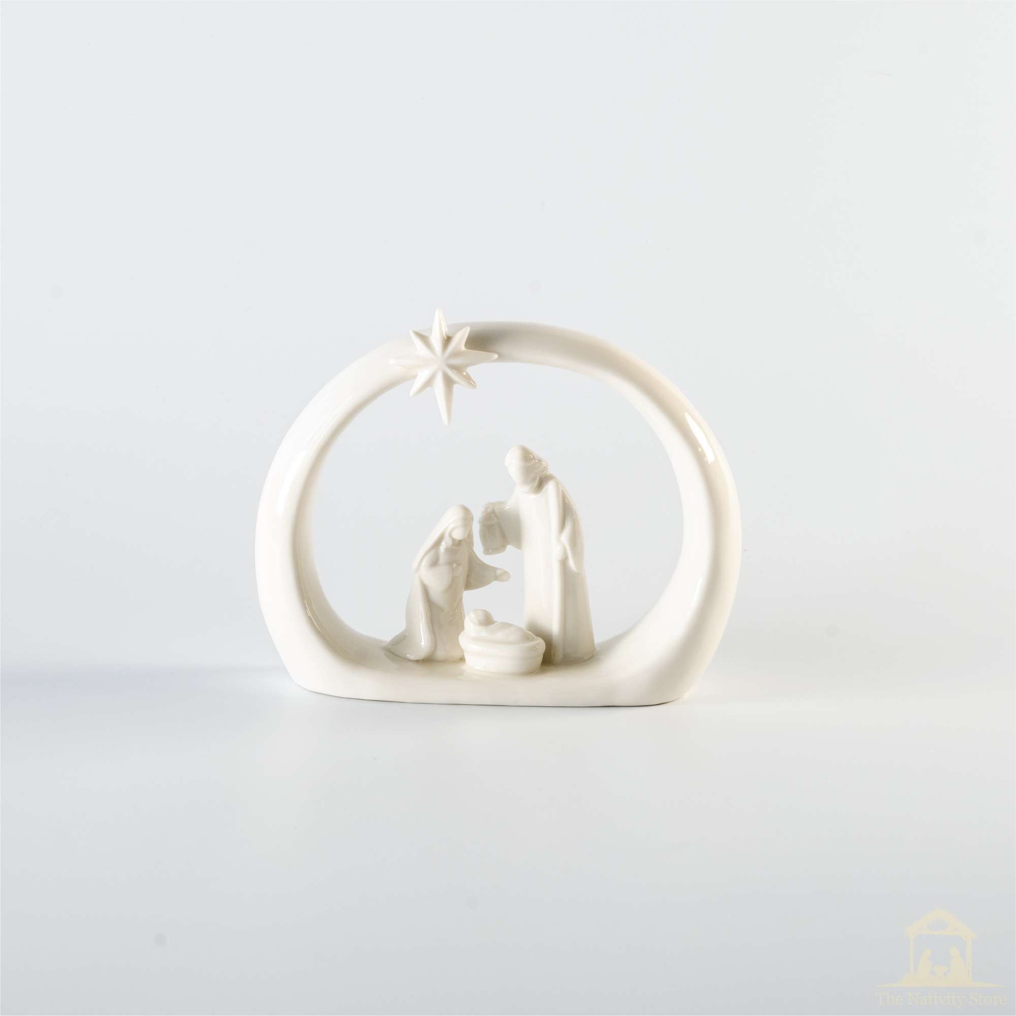 Heaven Everywhere Star Arch Porcelain Nativity, , large