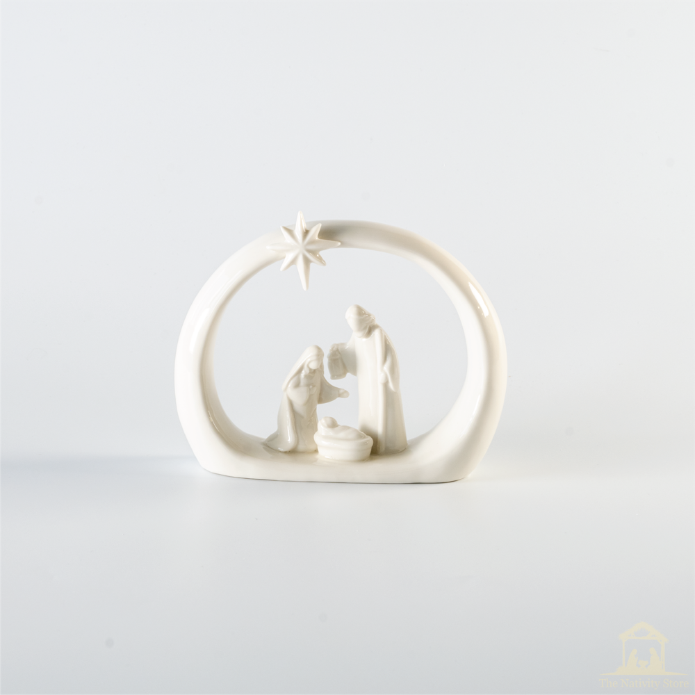 Heaven Everywhere Star Arch Porcelain Nativity, , large