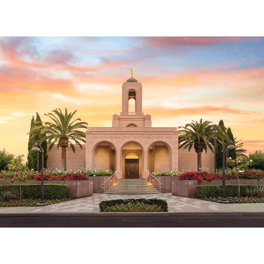 Newport Beach California Temple - Summer Sunrise Print