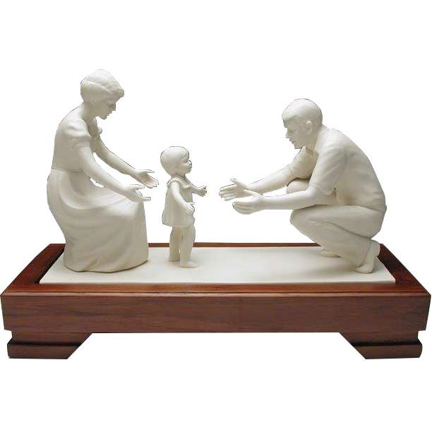 The Family Circle Statue with Base (Porcelain), , large image number 0