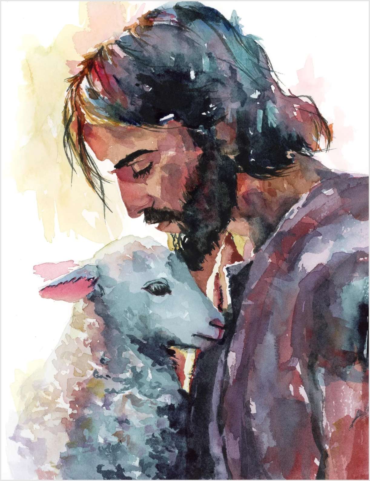 Christ and the Lamb Print, , large image number 0