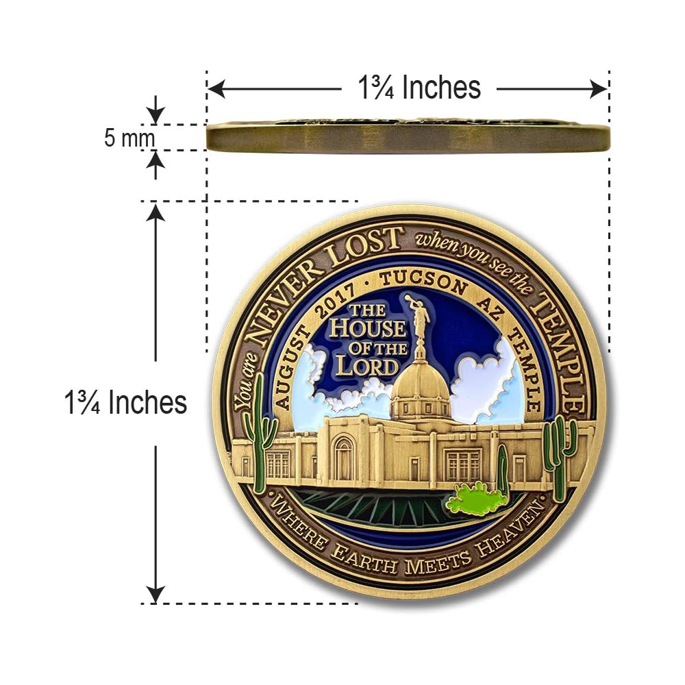 Tucson Arizona Temple Medallion Coin, , large