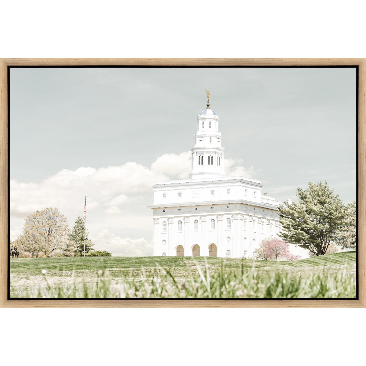 Sweet is the Work, Nauvoo Temple (31.5x21.5 Framed Canvas)