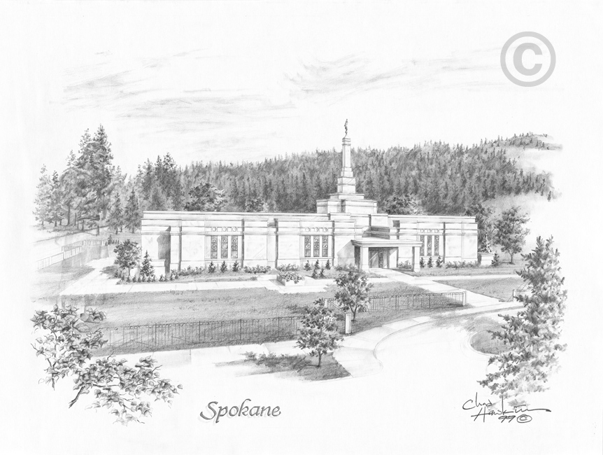 Spokane Temple Sketch