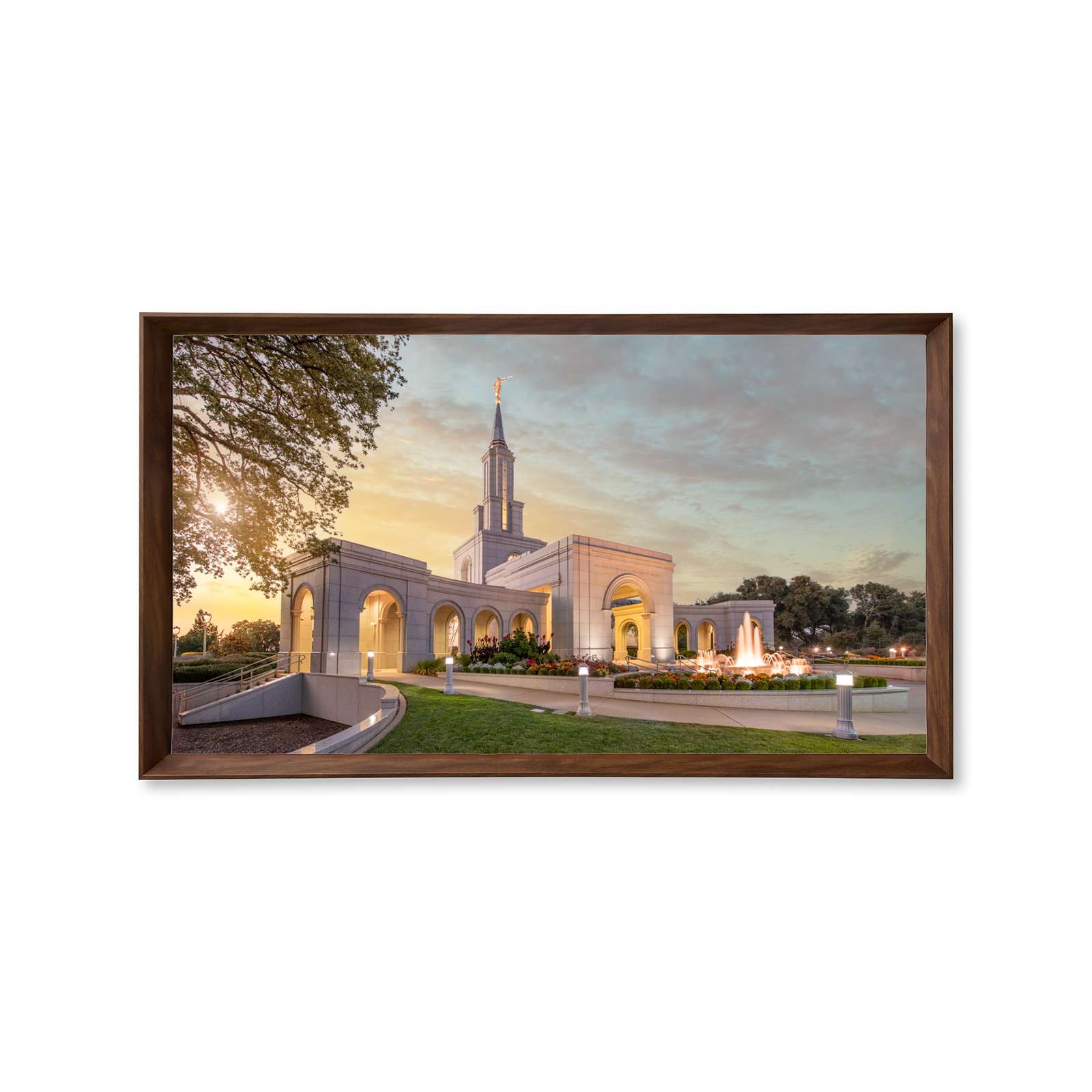 Sacramento California Temple, Fire of the Covenant Series (25x43 Framed Canvas Print), , large image number 0