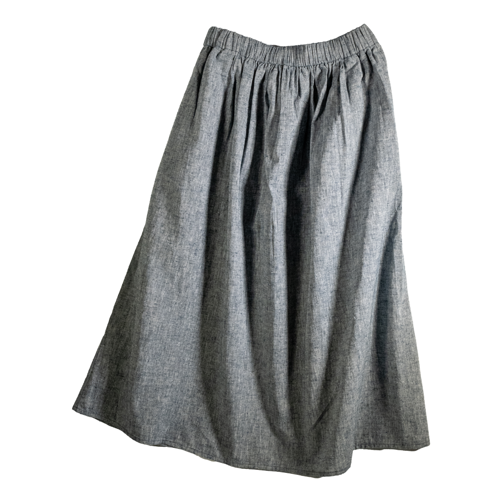 Trek Chambray Navy Skirt