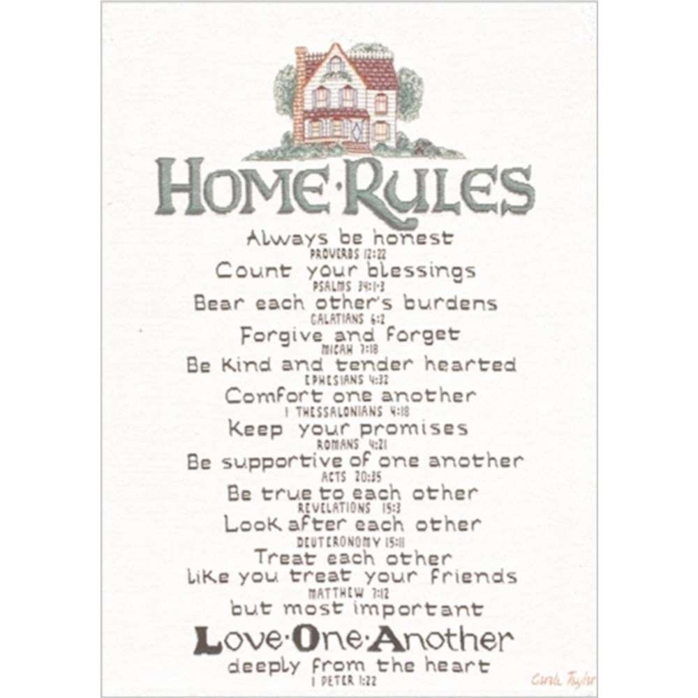 Home Rules 5x7 Print