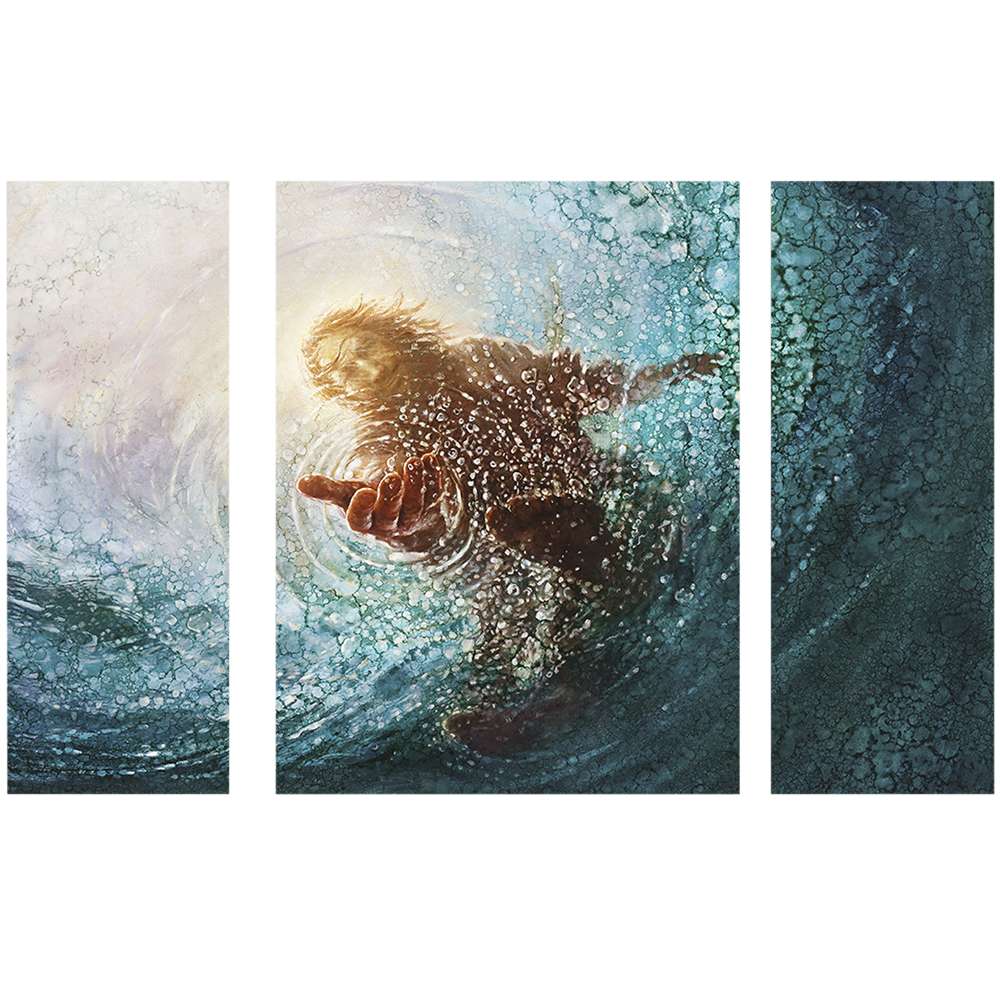 The Hand of God (24x36 Triptych, size of combined pieces)