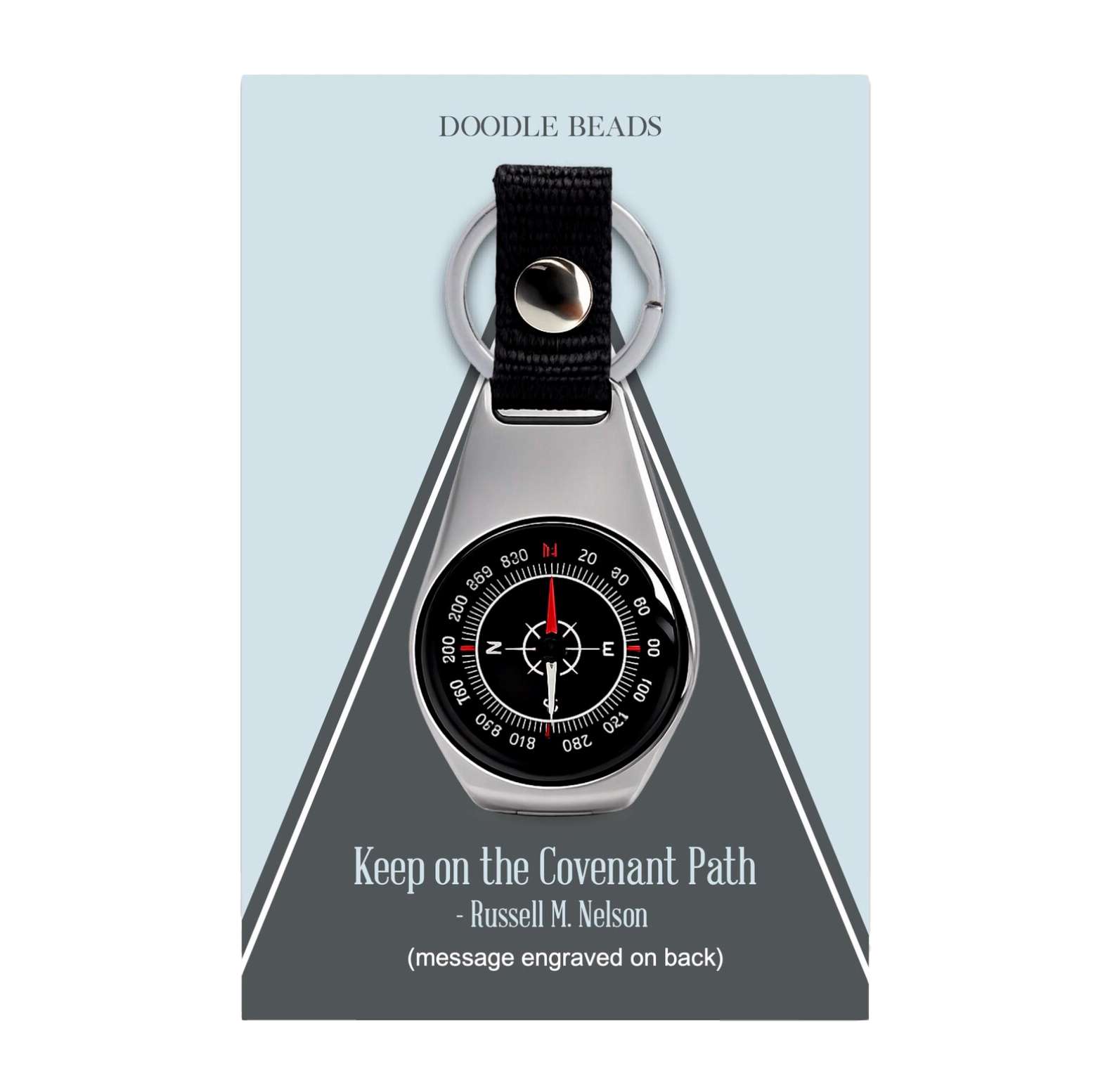 Keep on the Covenant Path Compass Keychain