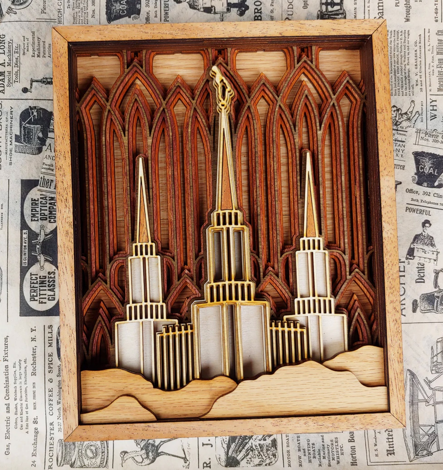 Washington D.C. Temple Layered Wood Plaque, , large image number 4