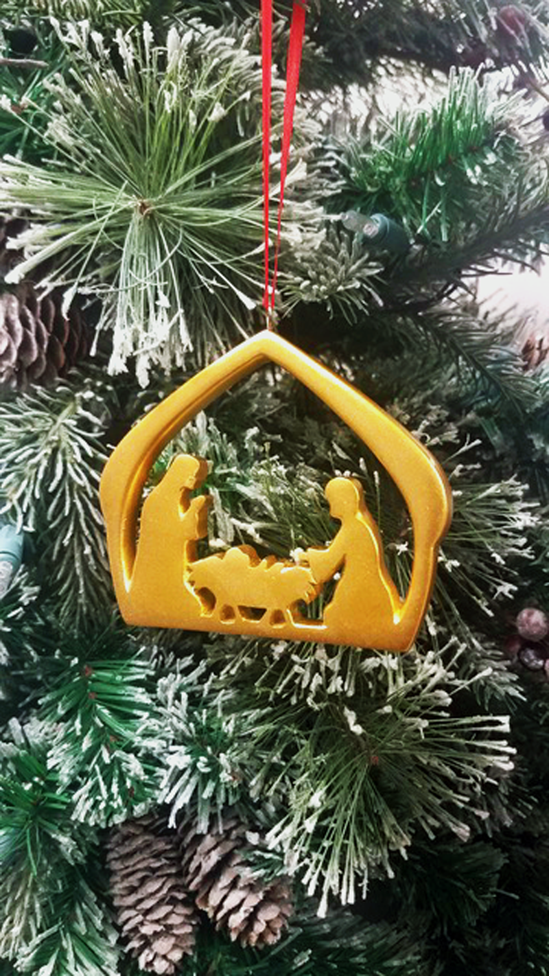 Holy Family Gold Ornament, , large image number 3