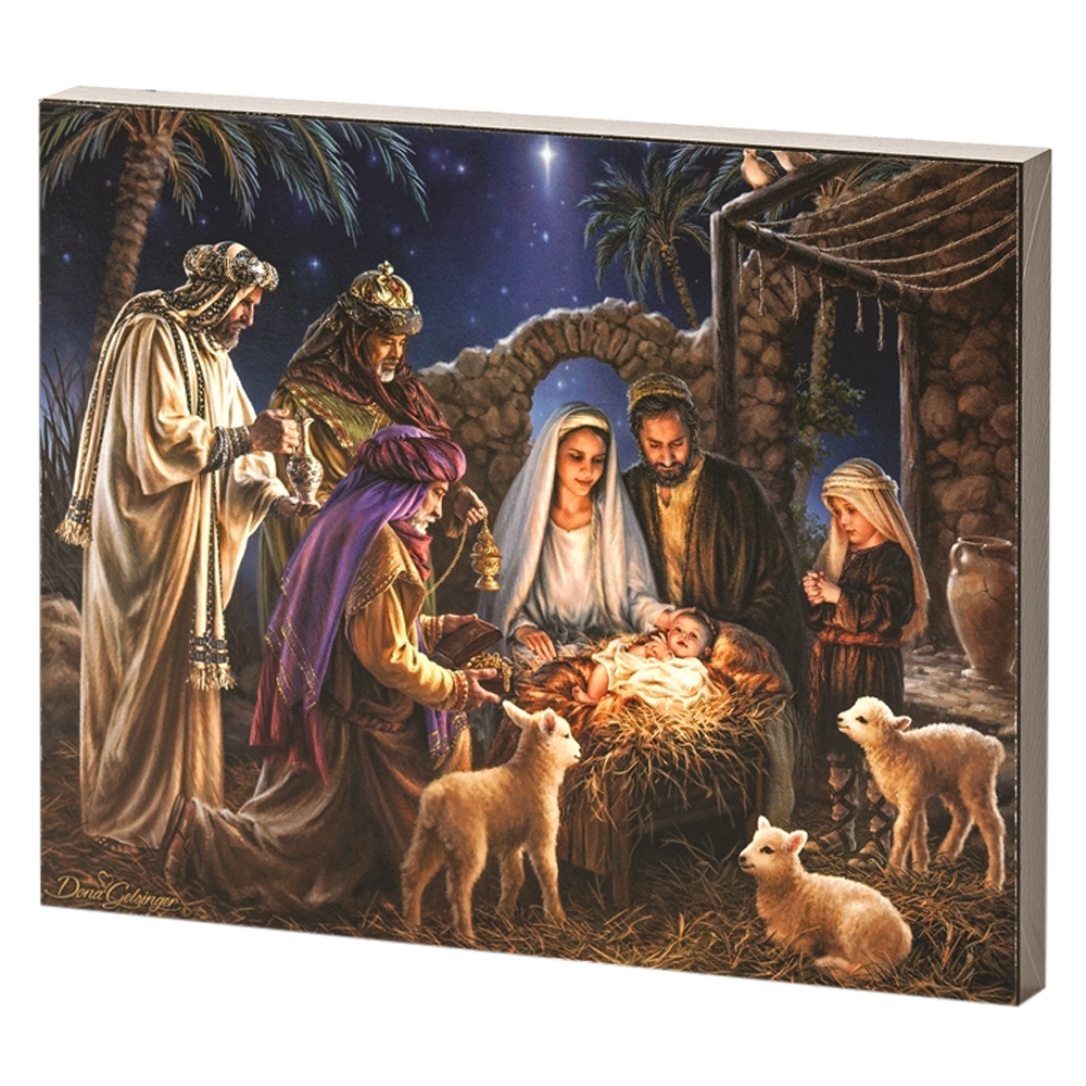 Believe Nativity Scene Plaque