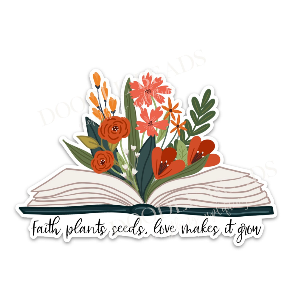 Faith Plants Seeds Missionary Sticker,  Faith Plants Seeds Missionary Sticker