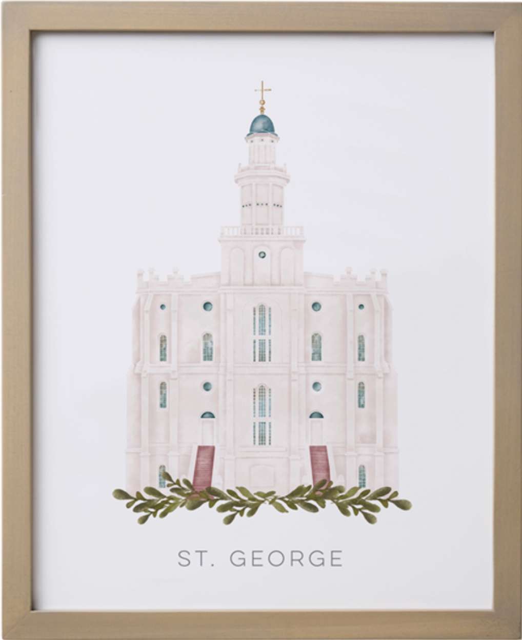St. George Utah Temple (18x22 Framed Paper Print), , large image number 0