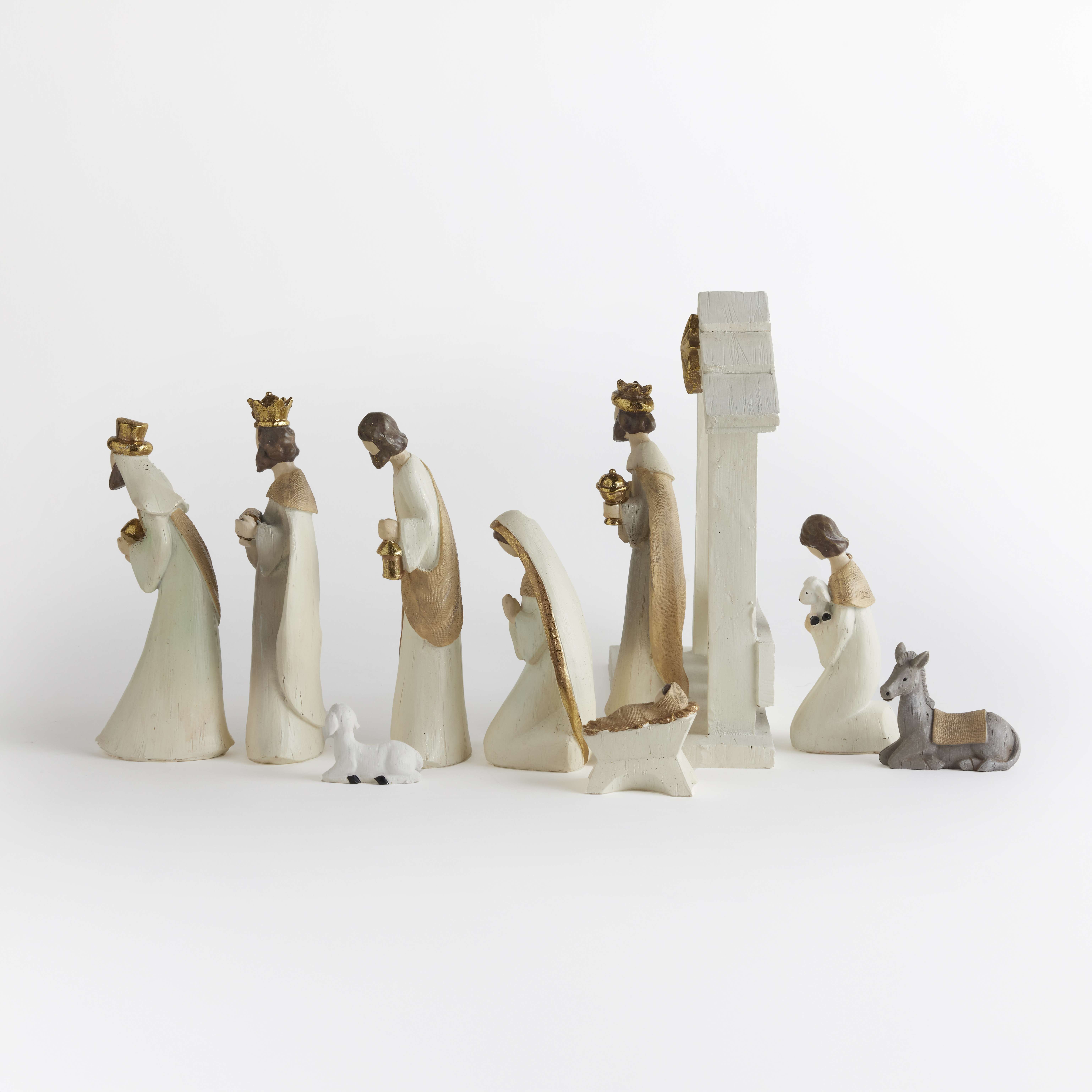 Golden Holy Night Resin Nativity, , large image number 2