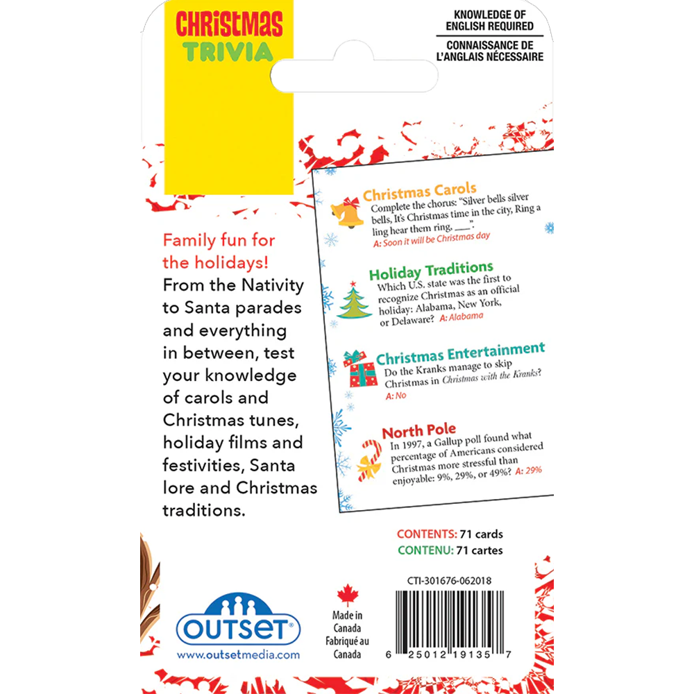 Christmas Trivia Card Game, , large