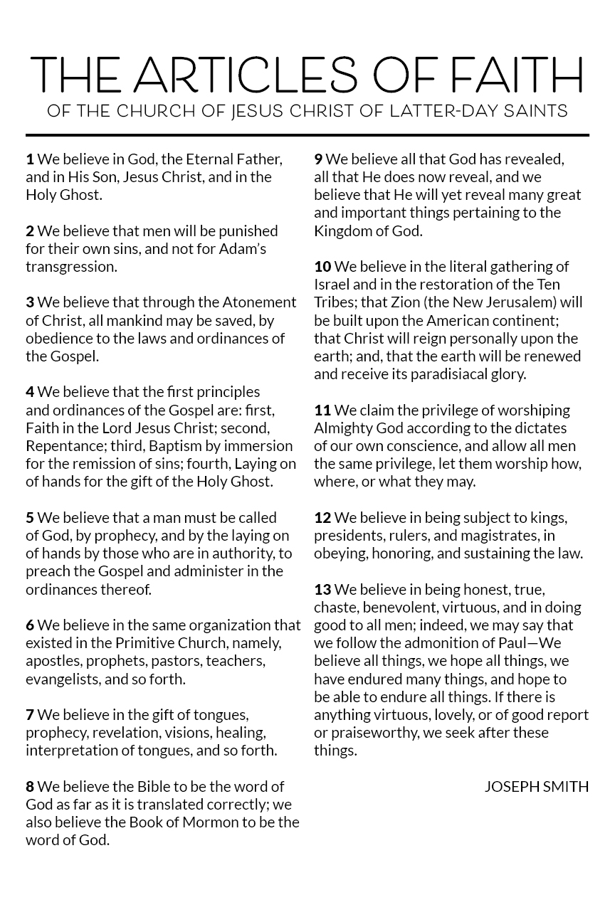 Articles of Faith Repositionable Poster, , large image number 0