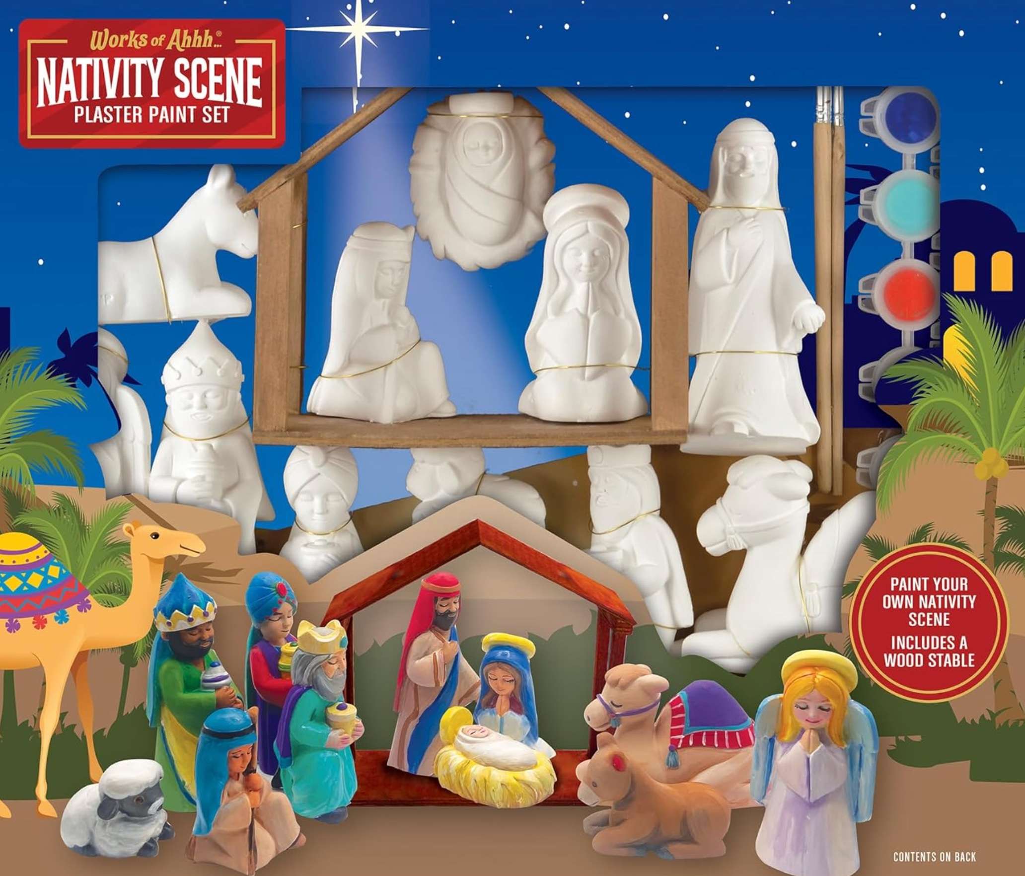 Plaster Paint Set Nativity, , large image number 0