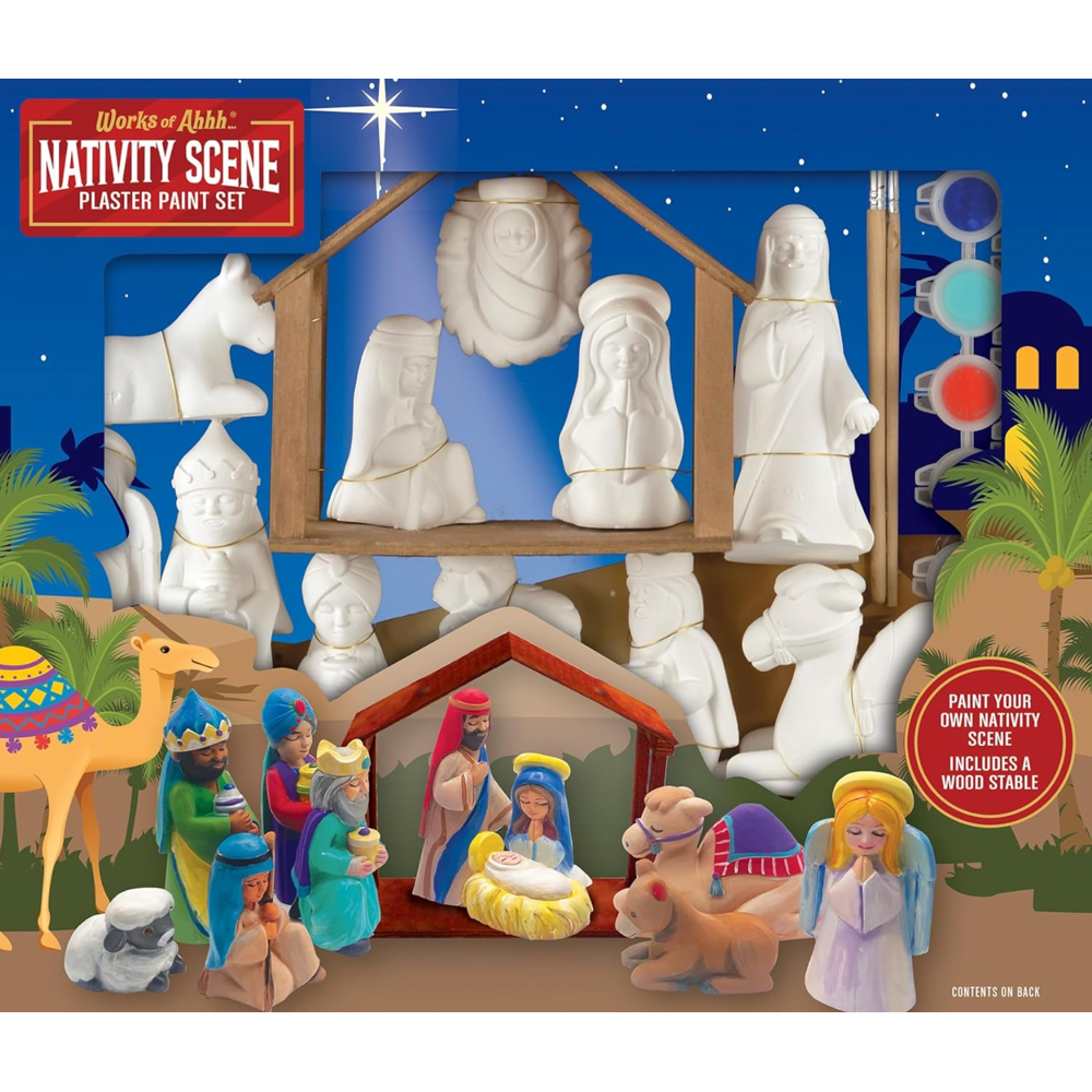 Plaster Paint Set Nativity,  Plaster Paint Set Nativity