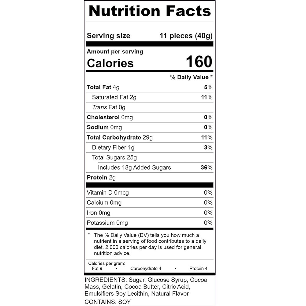 Dark Chocolate Gummy Bears 2 Oz Bag, , large image number 2