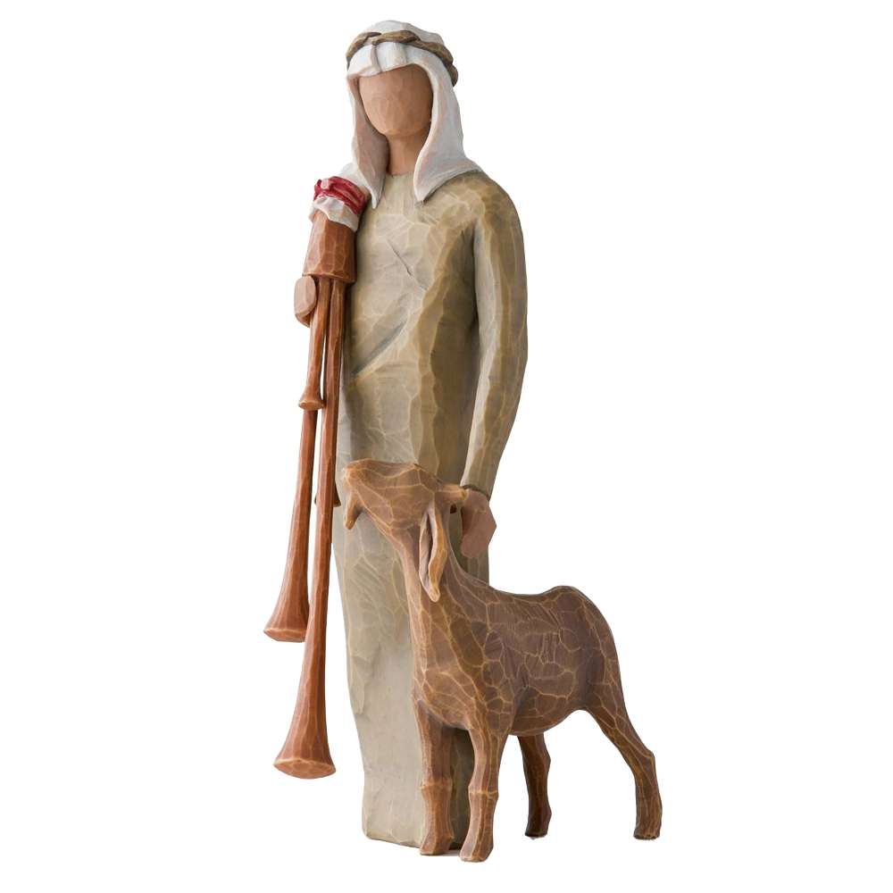 Willow Tree Zampognaro Shepherd Resin Nativity Figurine