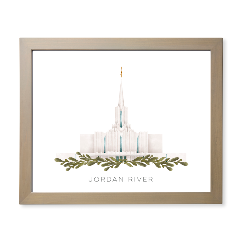 Jordan River Utah Temple (28x34 Framed Paper Print), , large image number 0
