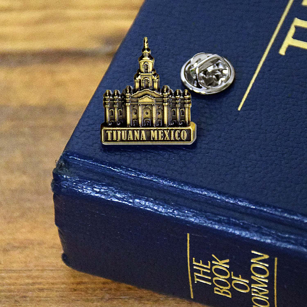 Tijuana Mexico Temple Pin Gold, , large