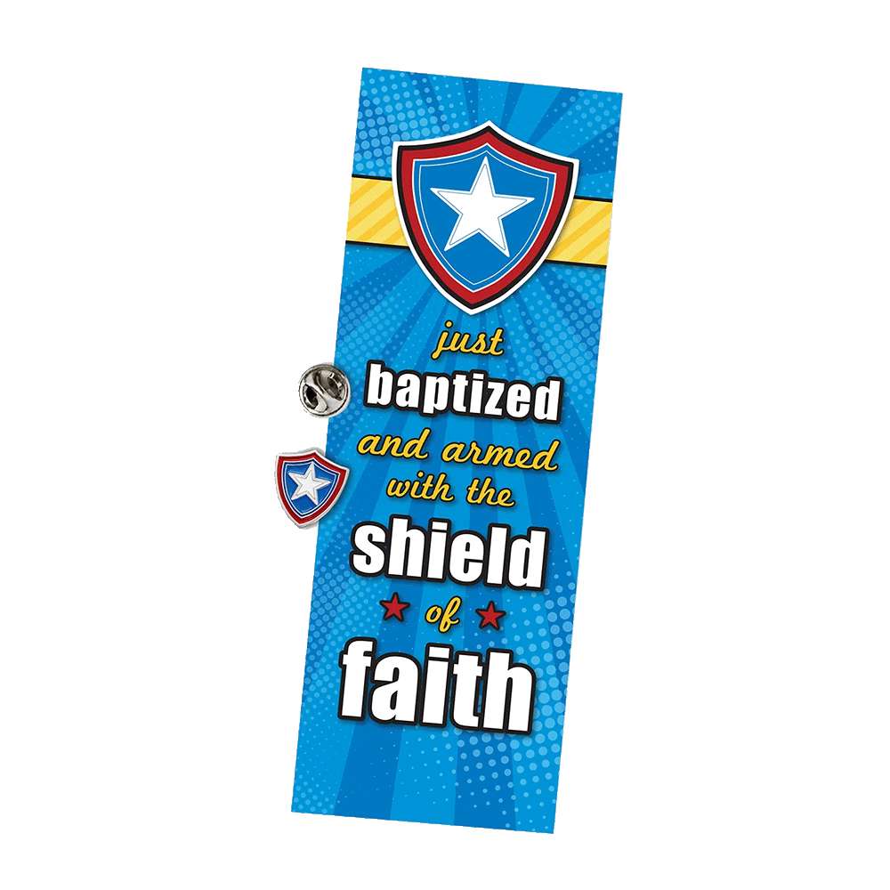 Just Baptized Shield Pin and Bookmark, , large image number 4