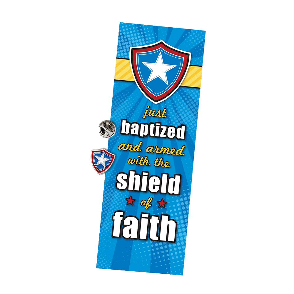 Just Baptized Shield Pin and Bookmark, , large image number 4