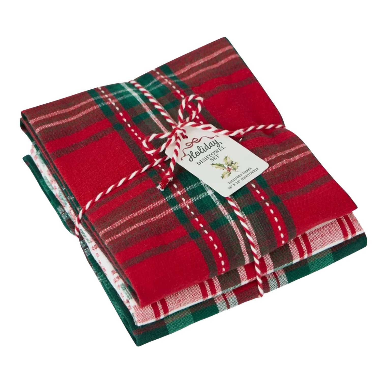 Christmas Plaid Dishtowel Set