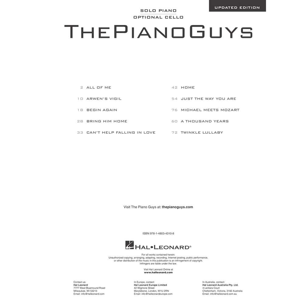 The Piano Guys Songbook, , large