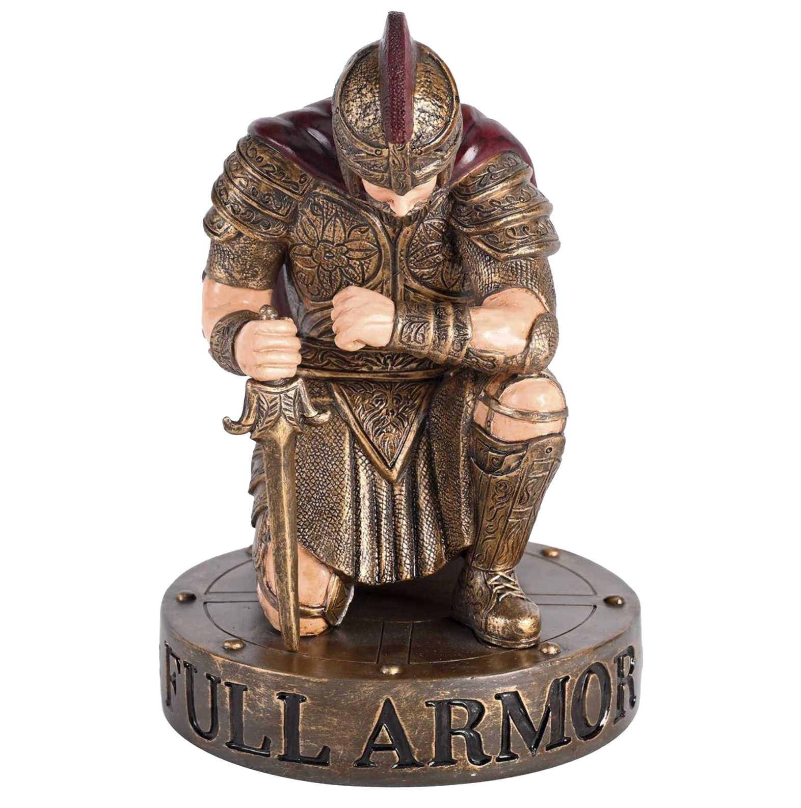 Kneeling Full Armor of God Figurine