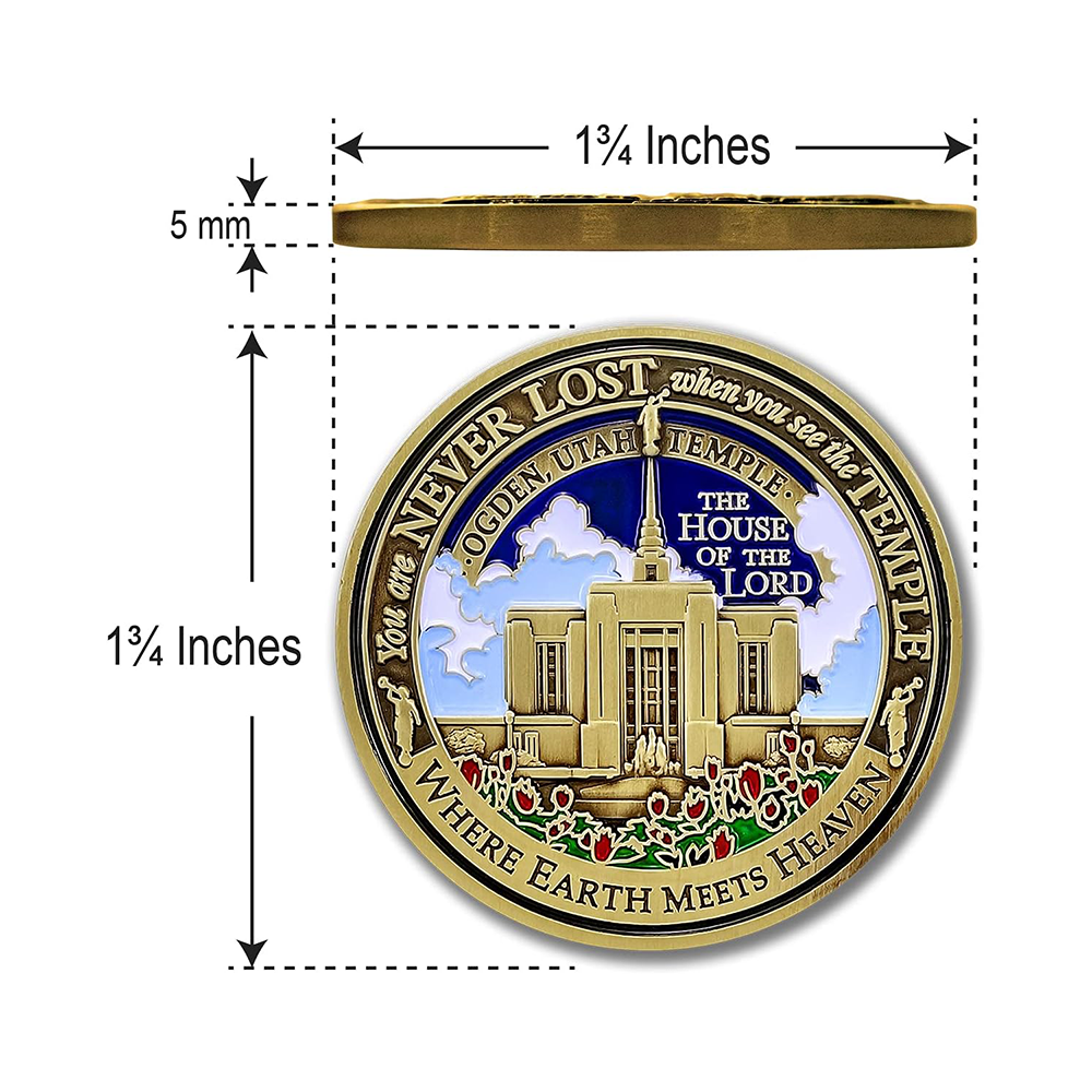 Ogden Utah Temple Medallion Coin, , large