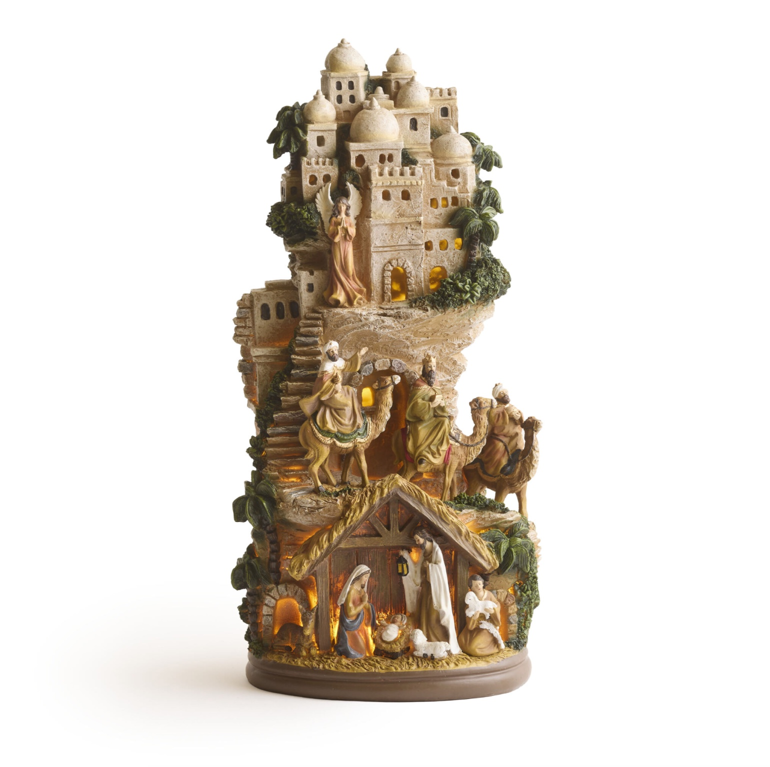 Light-up Stairs with Nativity Scene