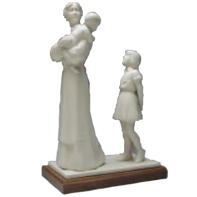 In Her Mothers Footsteps Statue with Base (Porcelain)