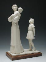 In Her Mothers Footsteps Statue with Base (Porcelain), , large