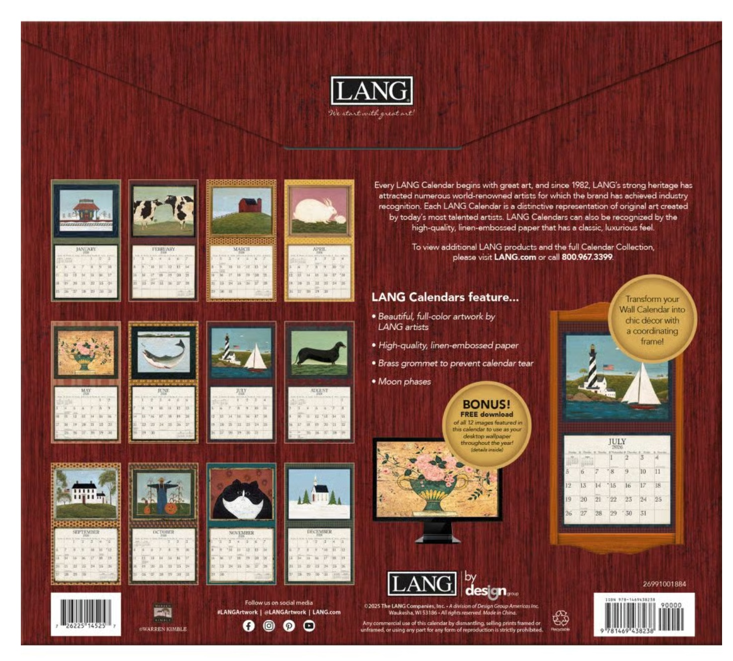2026 Warren Kimble Wall Calendar, , large image number 2