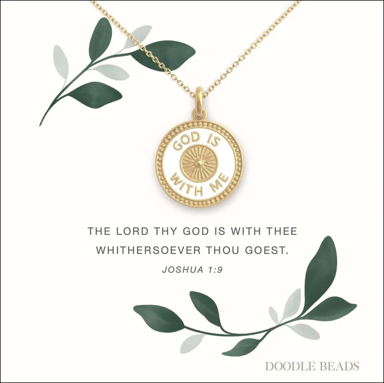 God is With Me Medallion Necklace