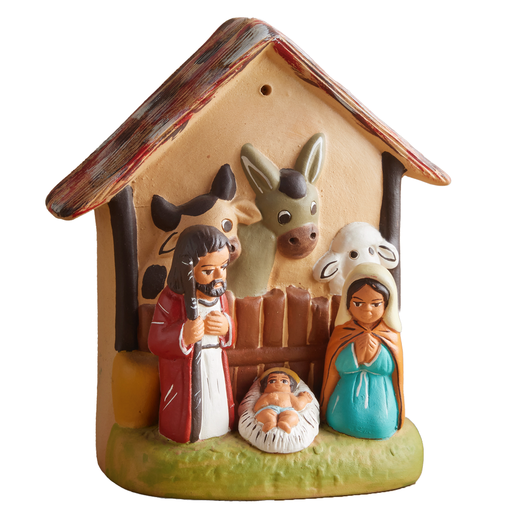 Peruvian Terracotta Holy Family Nativity Figurine, , large image number 0