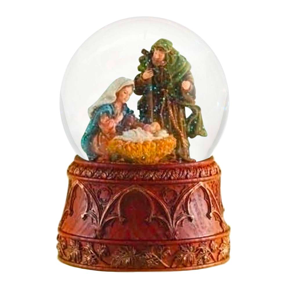 Nativity Holy Family Musical Glitterdome, , large image number 0