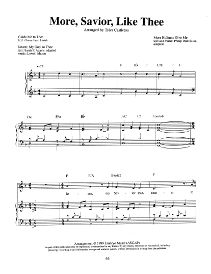 More, Savior, Like Thee