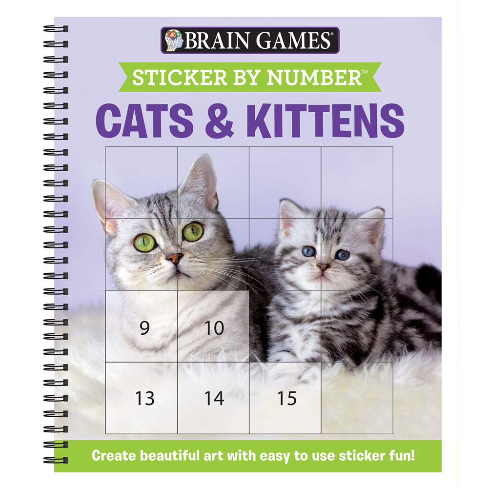 Brain Games - Sticker by Number: Cats & Kittens,  Brain Games - Sticker by Number: Cats & Kittens