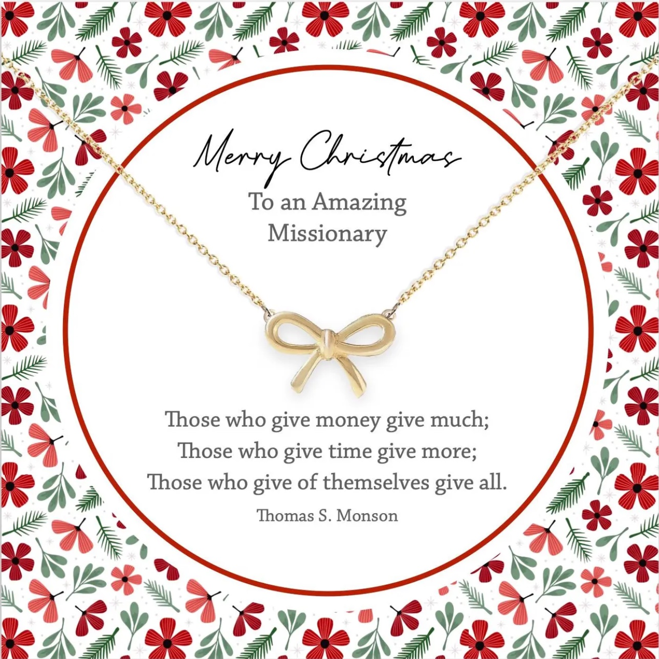 Missionary Those Who Give Bow Necklace